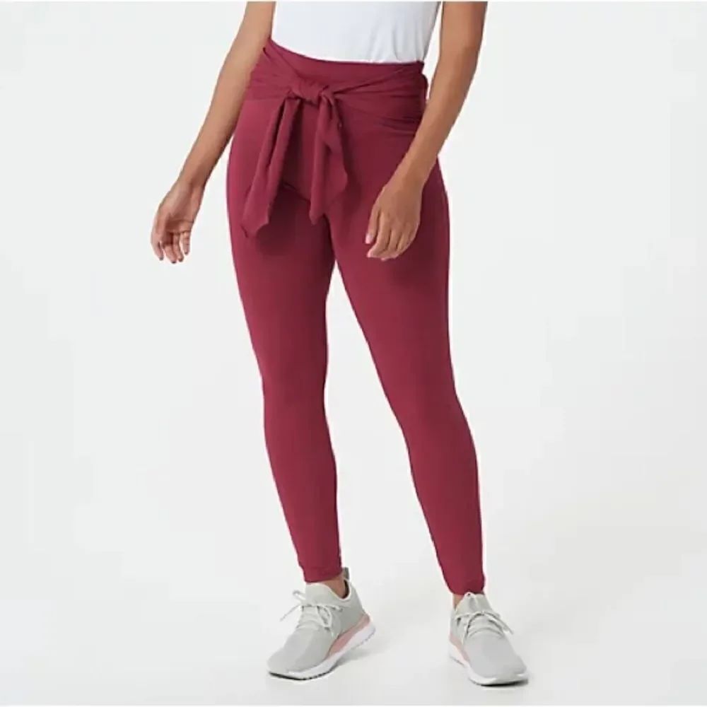 NWOT zuda Z-Move Full Length Leggings with Tie Waist